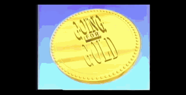 a gold coin with the words going for gold written on it