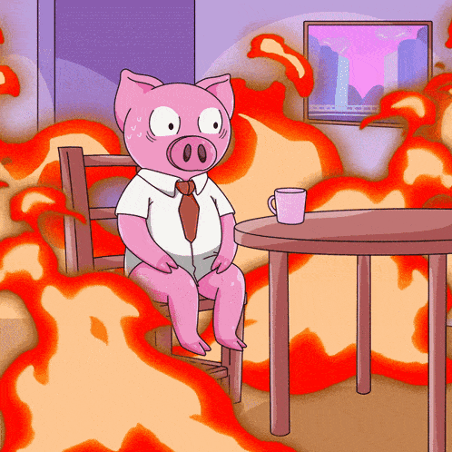This Is Fine Piggy This Is Fine GIF - This Is Fine Piggy This Is Fine Piggyverse GIFs