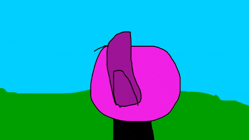 a cartoon drawing of a pink monster with the number 123.456.78 on its head
