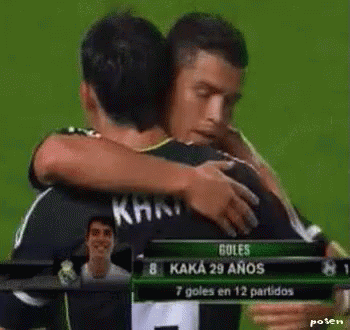 Real Madrid Sevilla GIF - Hug Friends Football GIFs