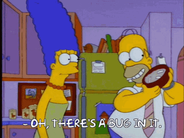 Homer Simpson Bug In The Food GIF - Homer Simpson Bug In The Food The Simpsons GIFs