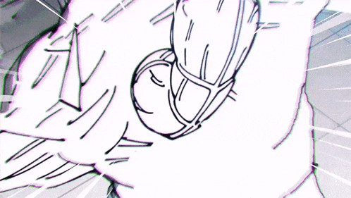 a black and white drawing of a person flying through the air