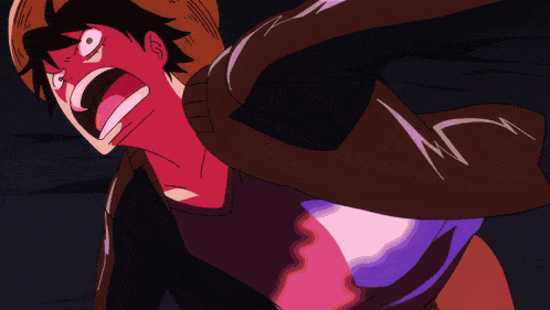 a girl in a straw hat is running in front of a huge fireball