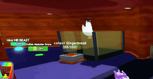 a screenshot of a game that says collect gingerbread