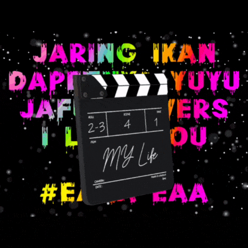 jaring ikan dapetnya yuyu written on a clapper board