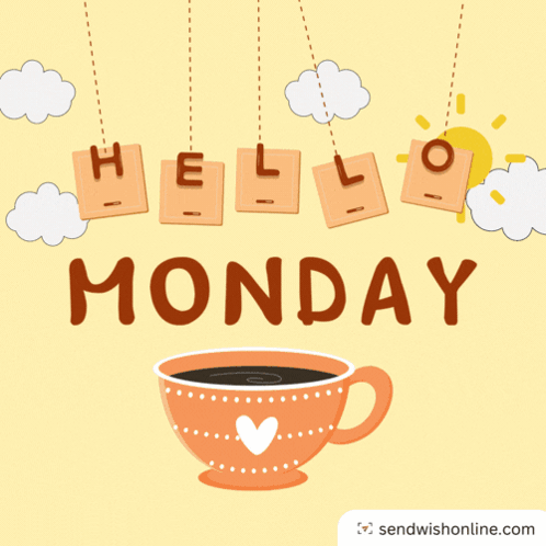 Monday Good Morning GIF - Monday Good Morning Cup Of Tea GIFs
