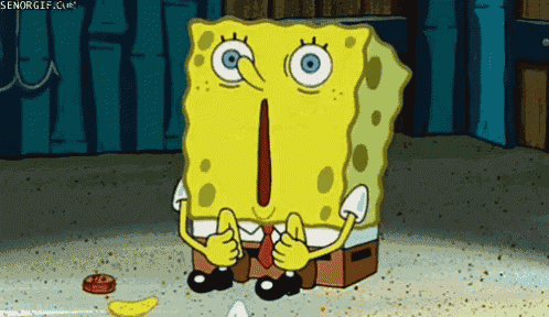 a cartoon of spongebob giving a thumbs up sign