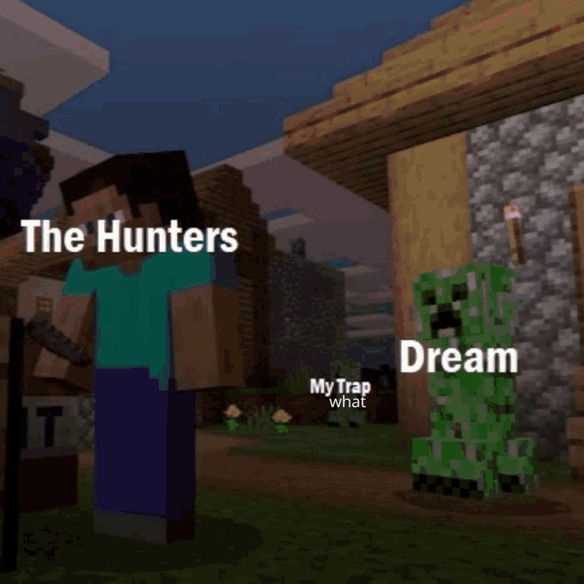 Dream Vs Hunters In A Nutshell GIF - Dream Vs Hunters In A Nutshell GIFs
