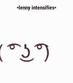 a picture of a red smiley face with the words `` lenny intensifies '' written above it .