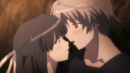 Yosuga No Sora Anime Kiss GIF - Yosuga No Sora Anime Kiss Couple Kiss GIFs