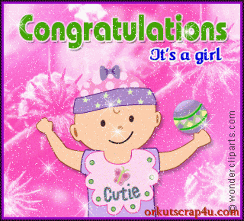 Congratulations Baby Girl GIF - Congratulations Baby Girl Gender Reveal GIFs