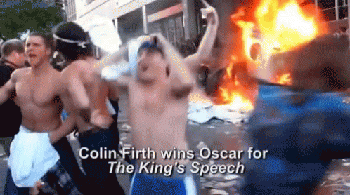 Party Win GIF - Party Win Colin Firth GIFs