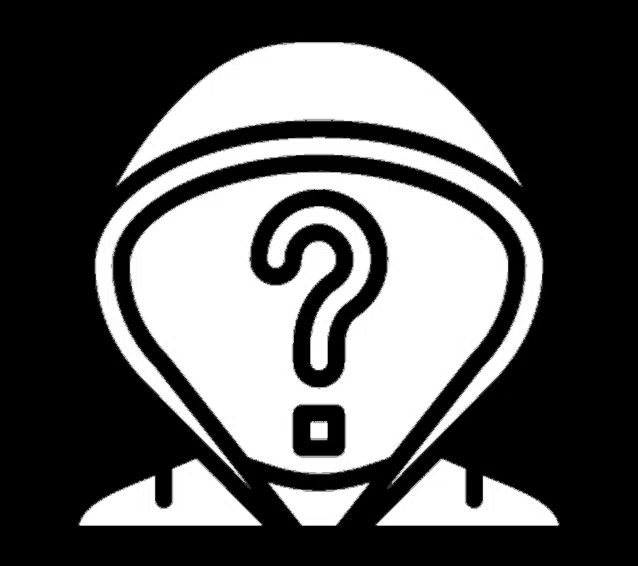 a person with a question mark on their face is wearing a hoodie .