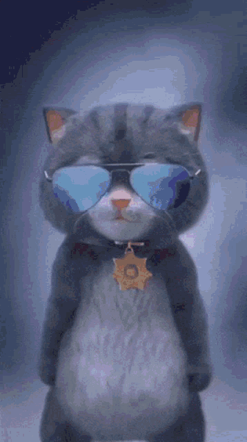 a cat is holding a sword and wearing a black and white hat with the letter e on it