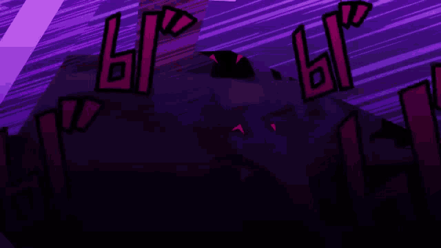 a purple background with a few letters that say ' g ' on it