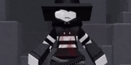 a black and white cartoon character is holding a gun and wearing a hat .