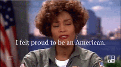 Whitney Houston American GIF - Whitney Houston American I Felt Proud To Be An American GIFs