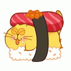 Cat Sushi Cat GIF - Cat Sushi Cat Sushi GIFs
