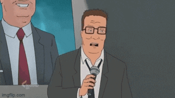 a cartoon woman with glasses is making a funny face .