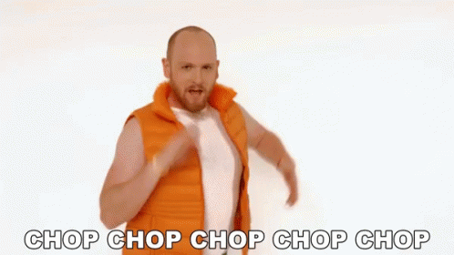 Chop Chop Chop Chop Chopping GIF - Chop Chop Chop Chop Chopping Bald Guy GIFs