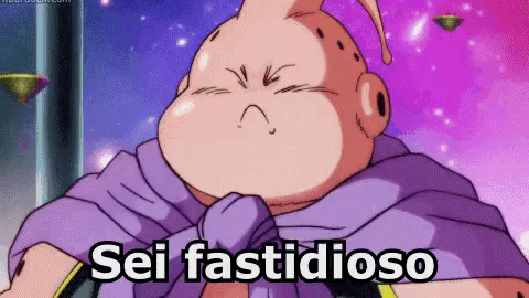 a cartoon character with a purple cape says sei fastidio so