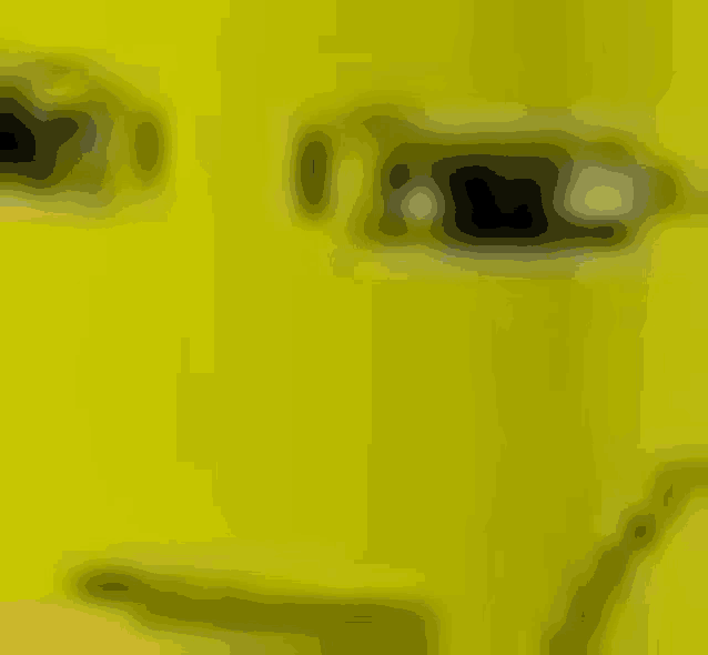 a close up of shrek 's face on a yellow background with sunglasses on .
