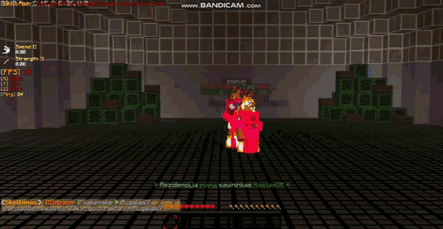 a screenshot of a minecraft game with a few messages