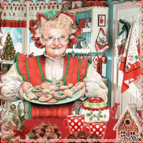 Mrs Clause Christmas Cookies GIF - Mrs Clause Christmas Cookies Gingerbread GIFs