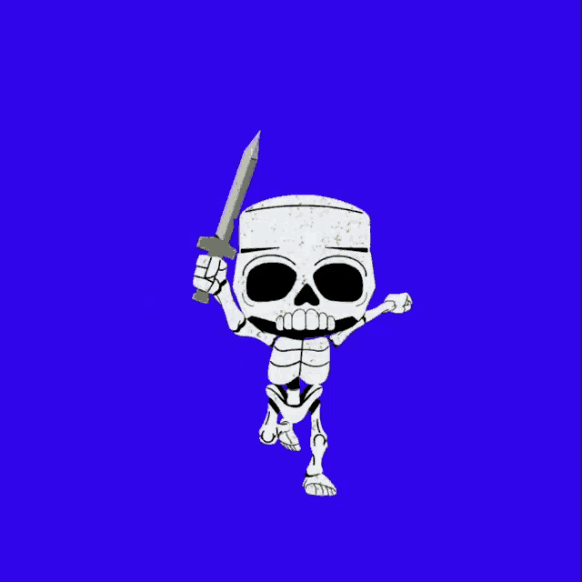 Skeleton Sword GIF - Skeleton Sword Running GIFs