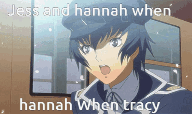 jess and hannah when hannah when tracy anime character