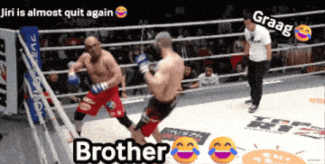 a picture of a boxing match with a caption that says brother