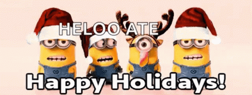 Happy Holidays Minions GIF - Happy Holidays Holiday Minions GIFs