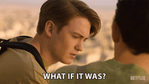 a man with a backpack says what if it was in front of another man