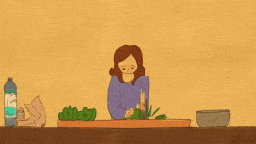 a drawing of a pizza with green peppers on top