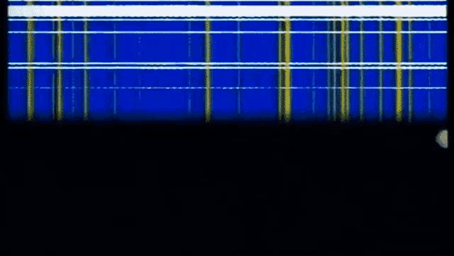 a blue and yellow checkered pattern on a black background