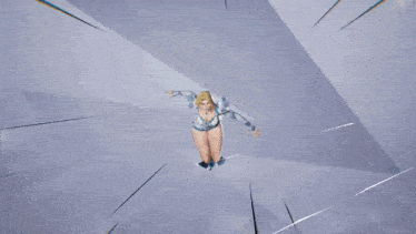 a close up of a woman 's breasts in a video game .