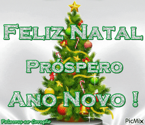 a christmas tree with the words feliz natal prospero ano novo written on it