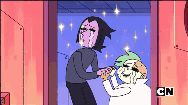 a cartoon with cn written on the bottom left
