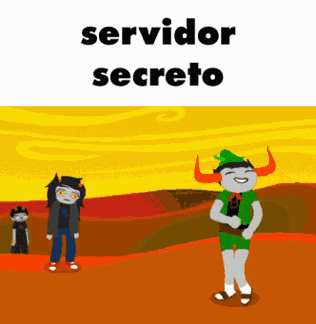 a cartoon of a servidor secreto standing in a field
