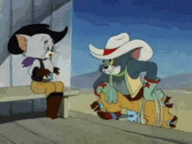 Tom And Jerry Cowboy GIF - Tom And Jerry Cowboy Howdy GIFs
