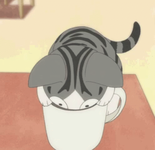 Cat Coffee GIF - Cat Coffee Anime GIFs