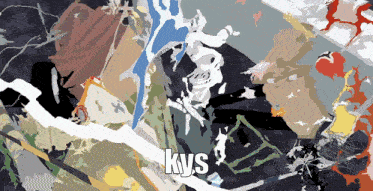 a colorful painting with the word kys on the bottom