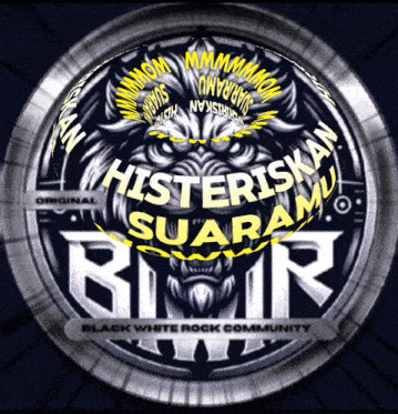 a logo for the black white rock community with a tiger on it