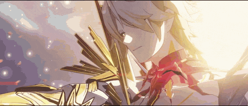 a close up of a person 's face with the sun shining behind him