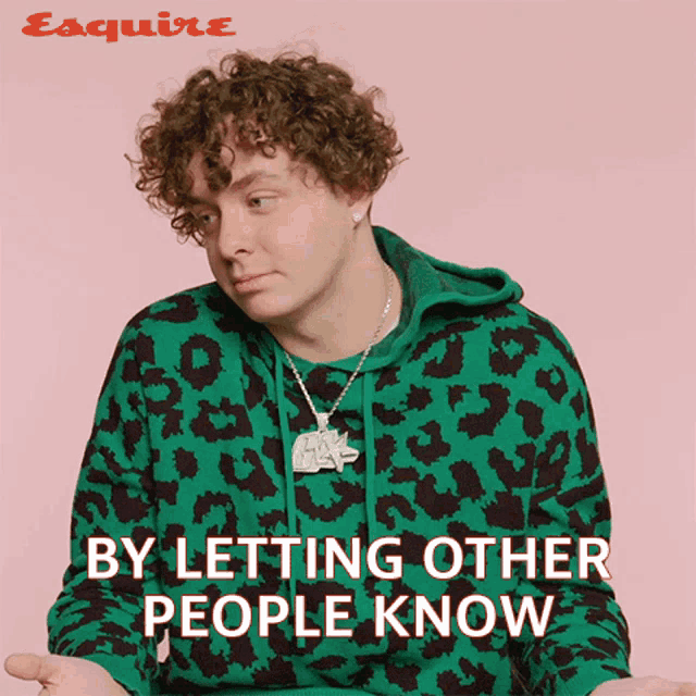 By Letting Other People Know What You Feel Jack Harlow GIF - By Letting Other People Know What You Feel Jack Harlow Esquire GIFs