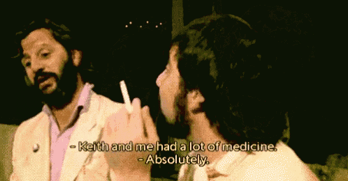a man with a beard says keith and me had a lot of medicine