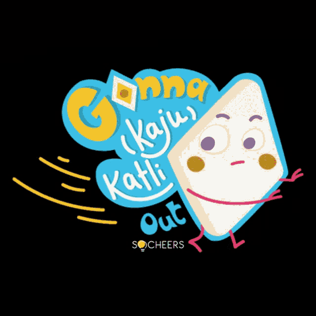 a cartoon drawing of a sandwich that says ' gonna kajus katli out ' on it