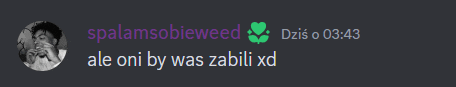a screenshot of a discord conversation between spalamsobieweed and ale oni by was zabii xd