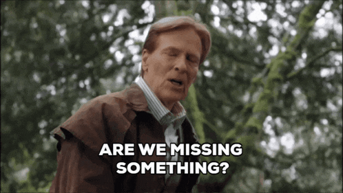 a man says " are we missing something " while standing in front of trees