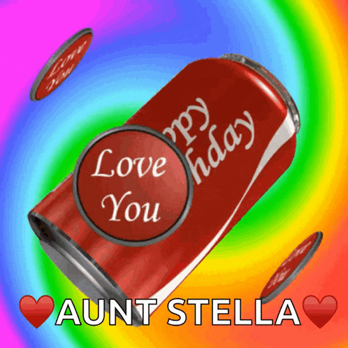 a can of coca cola with the words love you on it
